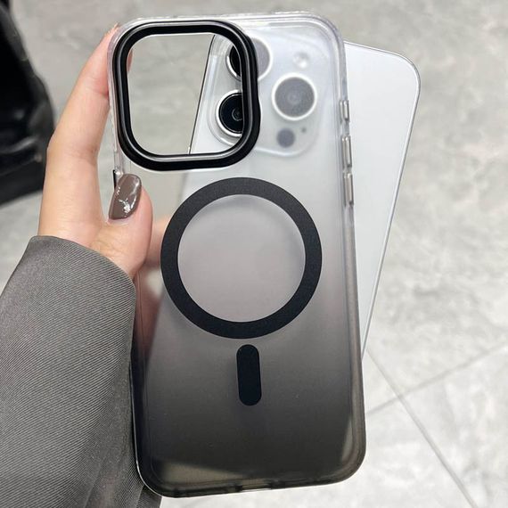 Чехол TPU+PC Shadow with MagSafe для Apple iPhone 15 Pro (6.1") Black | Зображення 2