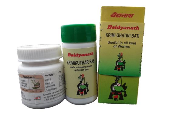 KRIMIKUTHAR RAS, Baidyanath КРИМИКУТХАР РАС, Избавление от паразитов, Бадьянатх, 80 таб. | Зображення 1