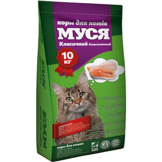 МУСЯ Корм для кошек КЛАССИЧЕСКИЙ , 10 кг.