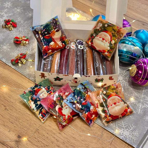 Подарунковий набір пастили “Казка зимових свят” — 25 фруктово-ягідних смаків (450 г) + йогуртова пастила + пастила з горіхами | Зображення 4