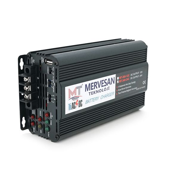 Зарядний пристрій Mervesan MT-340-24C для акумулятора 24V-6A/12A, клемні дроти, Q12 | Зображення 1
