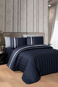 Постільна білизна First Choice Deluxe Satin DARK 160х220 Artwel Navy Blue