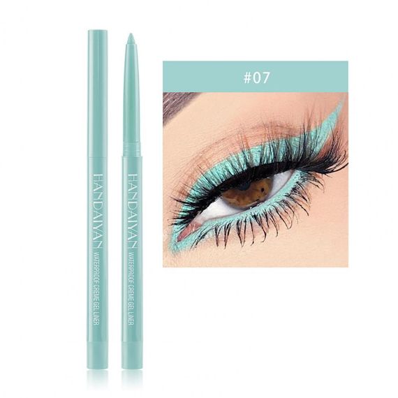 Кольорова водостійка кремова гелева підводка лайнер для очей HANDAIYAN Creme Gel Liner COLOUR OUTSIDE колір 07