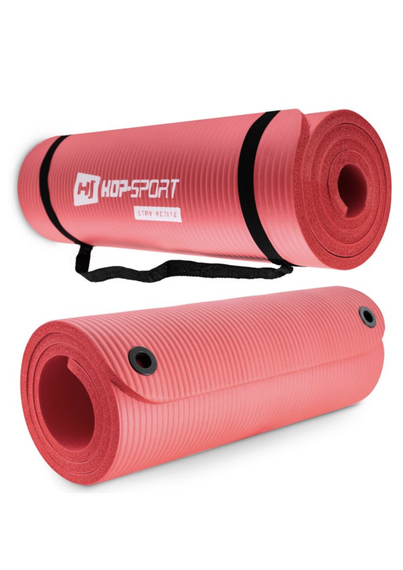 Мат для фітнесу та йоги Hop-Sport HS-N015GM 1,5см червоний | Зображення 2