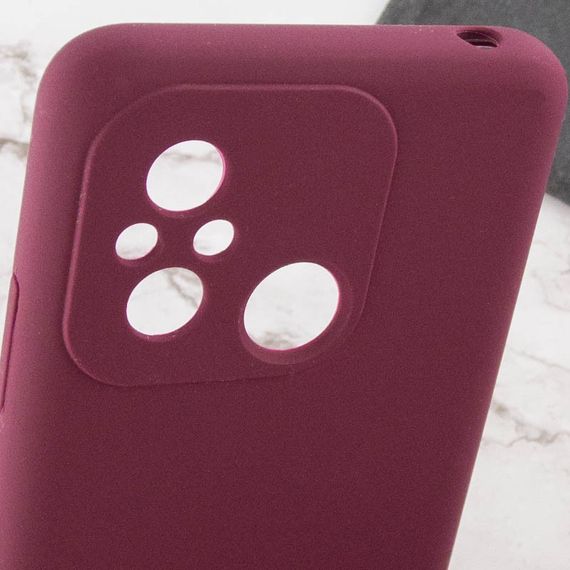 Чехол Silicone Cover Lakshmi Full Camera (AAA) для Xiaomi Redmi 12C Бордовый / Plum | Зображення 5