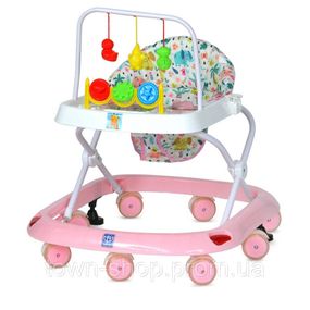 Ходунки детские M 0541C-6 с подвесками, розовый