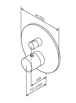 Змішувач для душу AM.PM Like із термостатом F8075600 | Зображення 1