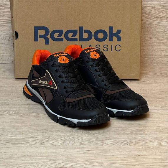 кросівки Reebok літні сітка колір чорний/ жовтогарячий/ темно синій | Зображення 4