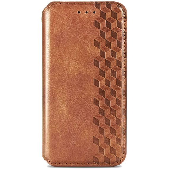 Кожаный чехол книжка GETMAN Cubic (PU) для Samsung Galaxy A13 4G Штучна шкіра, Слот для візитки, Коричневий