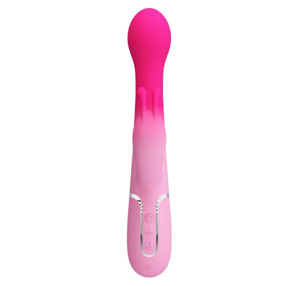 Вибратор-кролик 3 в 1 PRETTY LOVE Dejon вибро, ротация и фрикции, розовый Sex Aura | Зображення 2