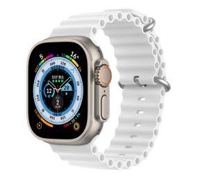 Ремешок силиконовый Primolux Ocean для часов Apple Watch 42 mm / 44 mm / 45 mm - White