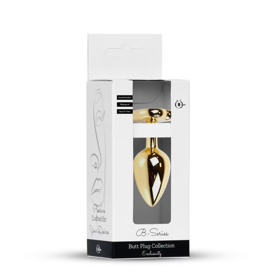 Анальна пробка - Jewellery Gold Heart Plug Red | Зображення 5