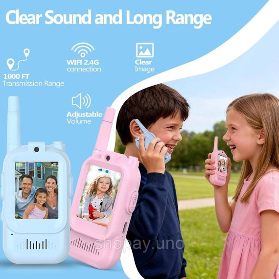 Детская видео-рация Walkie Talkie для детей ∙ Двусторонняя видеосвязь Walkie Talkie на аккумуляторе | Зображення 2