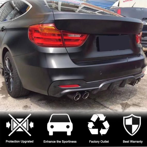 Дифузор заднього бампера V4 (для F34 M-Sport, Карбон) для BMW 3 серія F-30/31/34 2012-2019 рр | Зображення 1