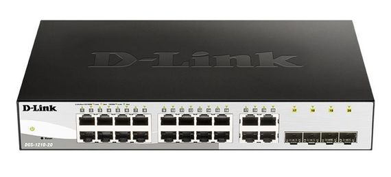 Коммутатор D-Link DGS-1210-20/F 16xGE, 4xSFP, WebSmart (DGS-1210-20)