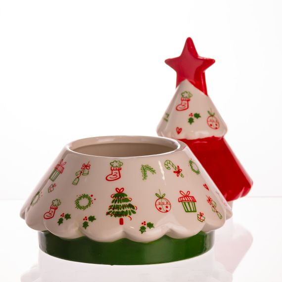 Конфетниця новорічна порцелянова Ялинка Ø15 (см) CR-1-21 | Зображення 3