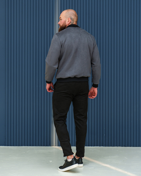 Бомбер замш карман Премиум графит S | Зображення 3