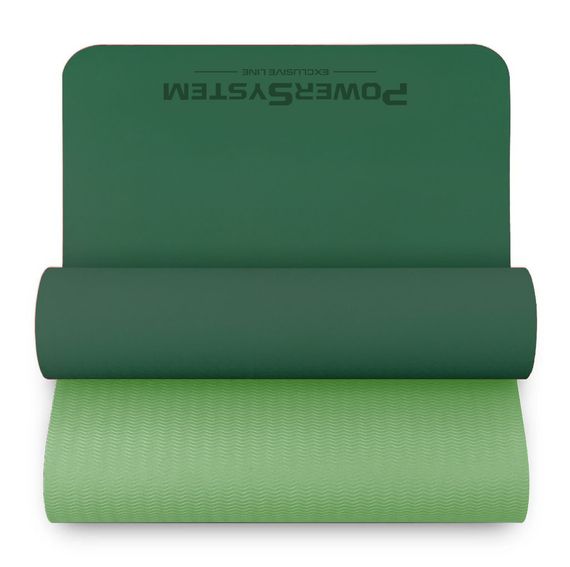 Килимок для йоги та фітнесу Power System PS-4060 TPEYoga Mat Premium Green (183х61х0.6) | Зображення 1