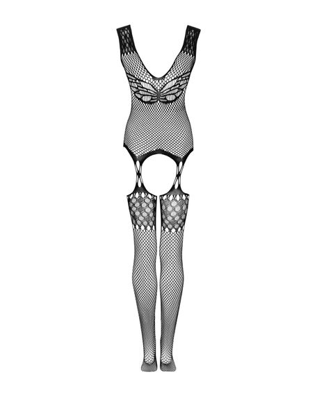Бодістокінг Obsessive Bodystocking G323 S/M/L black, малюнок бджоли та метелика, XL/XXL | Зображення 5