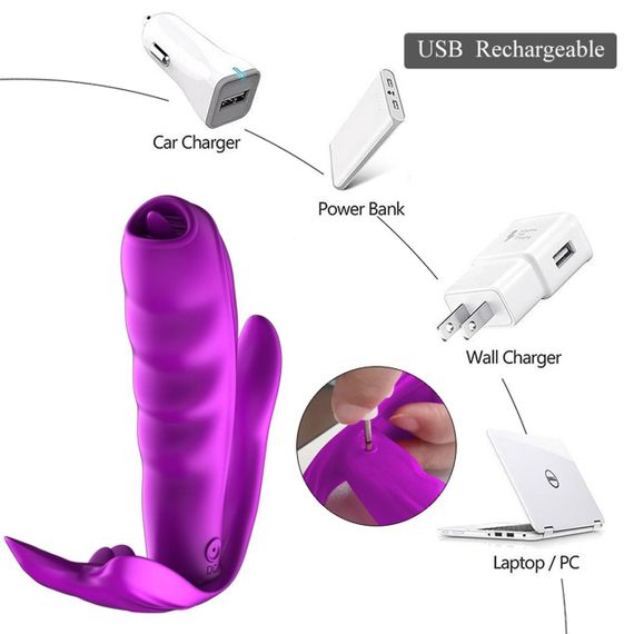 Вибростимулятор Silicone Panty Vibrator USB 7 Function / Heating Sex Aura | Зображення 4