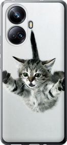 Чехол на Realme 10 Pro Plus Летящий котёнок "2322u-2944-17620"