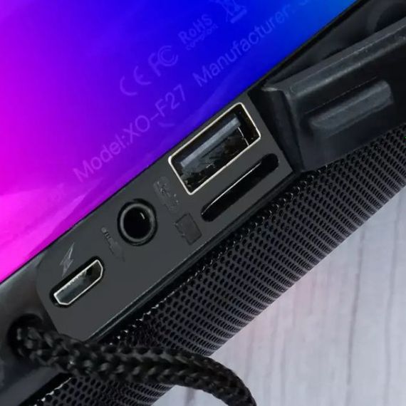 Портативна колонка XPRO F27 10Вт USB, AUX, FM, Bluetooth чорна (ЦУ-00034333) | Зображення 2