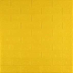 3D панель самоклеюча цегла Жовта 700х770х3мм (010-3) SW-00001894