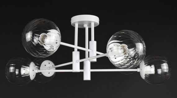 Люстра стельова на 6 лампочок 27755 Білий 28х72х72 см. | Зображення 3