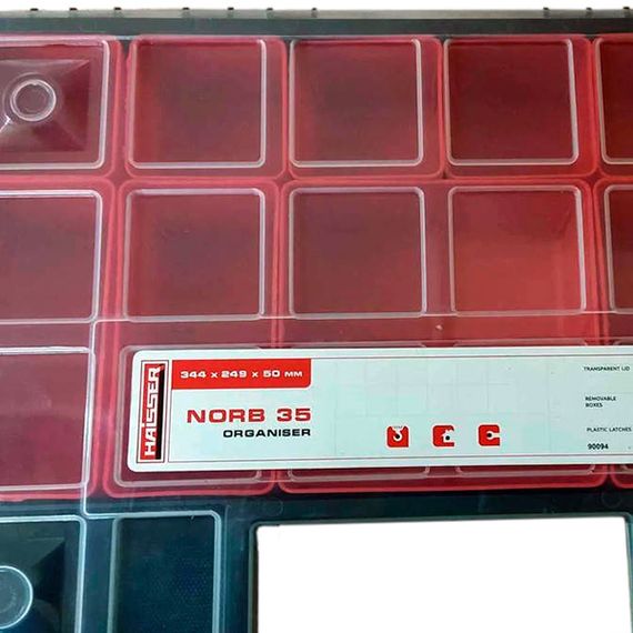 Органайзер пластиковый с регулируемыми секциями Norb 35 344х249х50 Haisser 90094 | Зображення 2