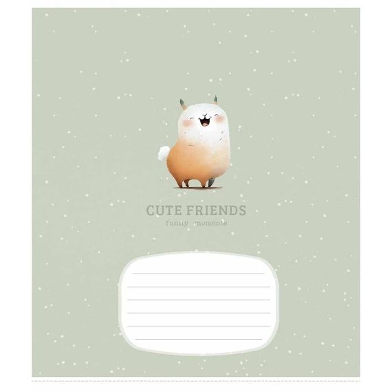 Зошит учнівський "Cute friends" 012-3292K-2 в клітинку, 12 аркушів