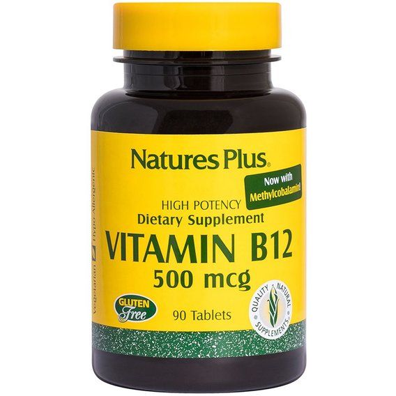 Витамин Б12 Nature's Plus Vitamin B12 500 mcg 90 Tabs NTP1710