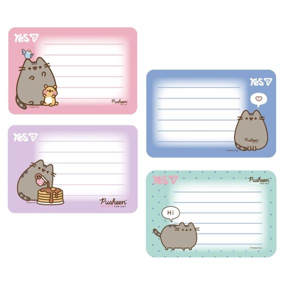 Наклейки на тетради YES Pusheen 955505 6х9 см 8 шт/уп | Зображення 1