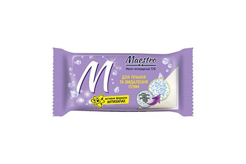 Милохозяйственное твердое белое 72% Maestro для стирки и удаления пятен 125г