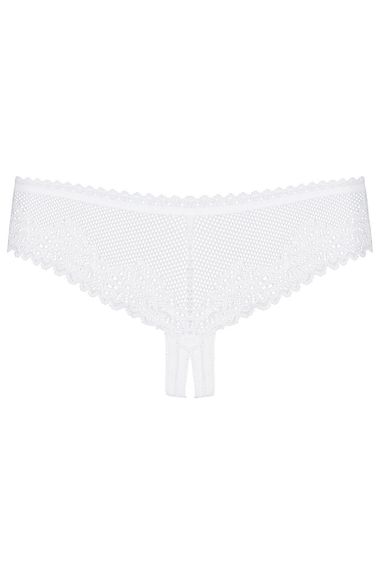 Женские стринги - Obsessive Alabastra Crotchless Thong White S/M sexstyle | Зображення 2
