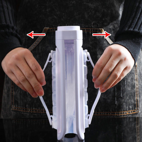 Силіконовий лоток, складана коробка з льодом для дому, закрита форма з кришкою для заморожування кубиків льоду | Зображення 9