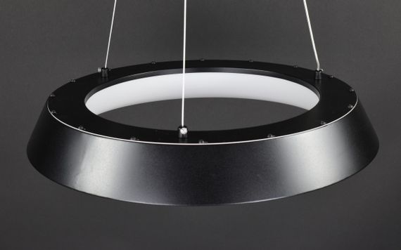 Люстра світлодіодна підвісна LED світильник для квартири на стелю лед з пультом 27550 Чорний 25-90х48х48 см. | Зображення 7