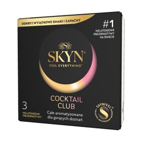 Презервативы SKYN Cocktail Club 3 шт, вкусы Pina Colada, Cherry Sunrise и Passion Daiquiri Sex Aura