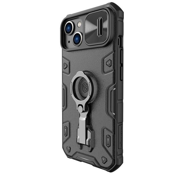 TPU+PC чехол Nillkin CamShield Armor Pro no logo (шторка на камеру) для Apple iPhone 14 (6.1") | Зображення 3