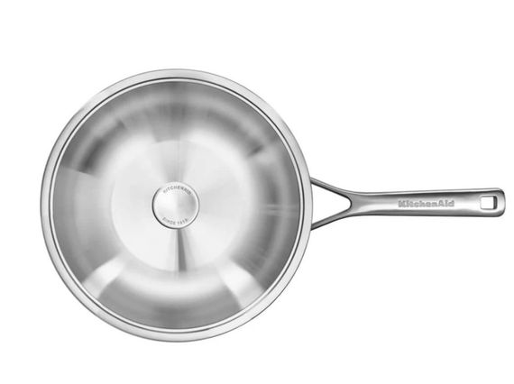 Сковорода с крышкой ВОК KitchenAid MSS СС003254-001 28 см сереберистая | Зображення 1
