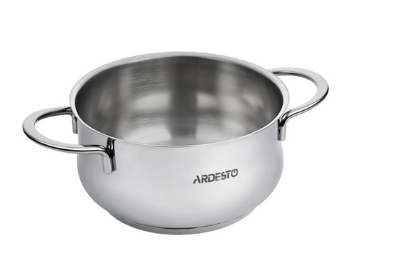 Каструля Ardesto BLACK MARS, скляна кришка, 1.8 л, нержавіюча сталь (AR0718S) | Зображення 2