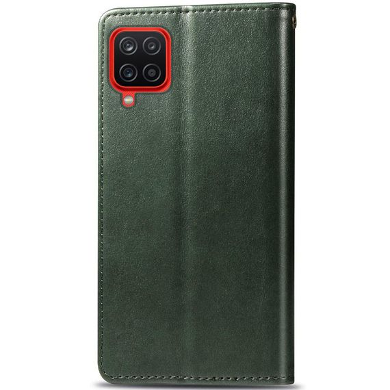 Шкіряний чохол-книжка GETMAN Gallant (PU) для Samsung Galaxy A12 / M12 Зелений | Зображення 1