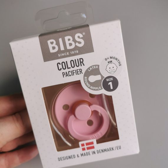 Соска пустушка Bibs Colour round 0-6 міс baby pink | Зображення 2