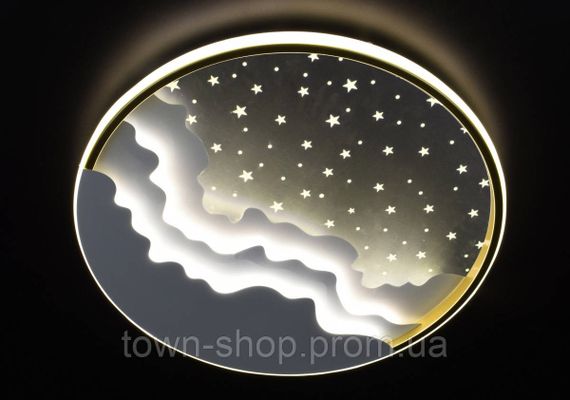 Люстра потолочная LED 2359-500-wh-gd-k Золото 6х51х51 см. | Зображення 6
