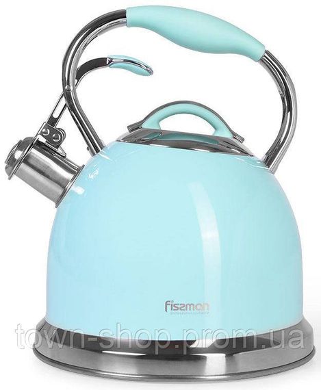 Чайник Fissman Felicity 2.6л из нержавеющей стали, со свистком, аквамарин FN-5958