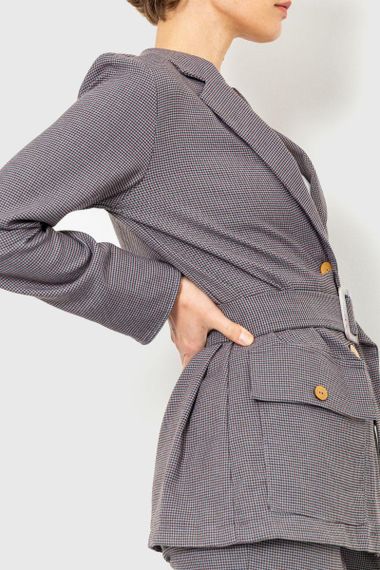 Костюм женский классический  цвет серо-коричневый 115R0455-1 | Зображення 2
