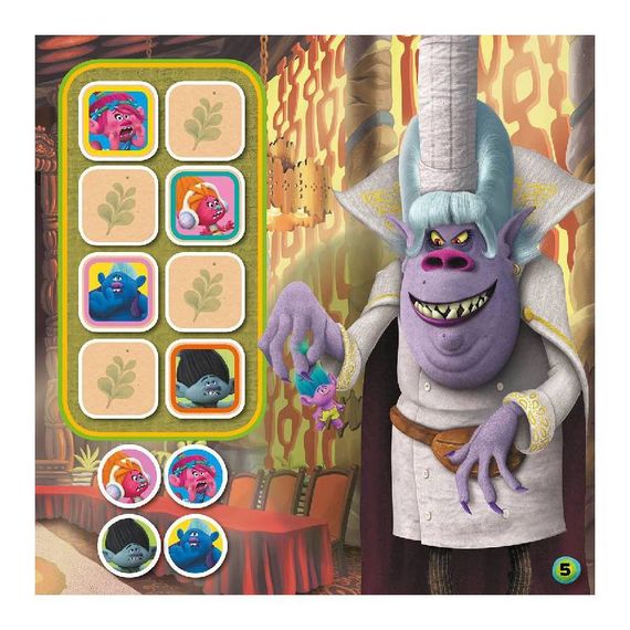 Судоку для дітей "Троллі Цікаві головоломки" 1191006 з наклейками | Зображення 1