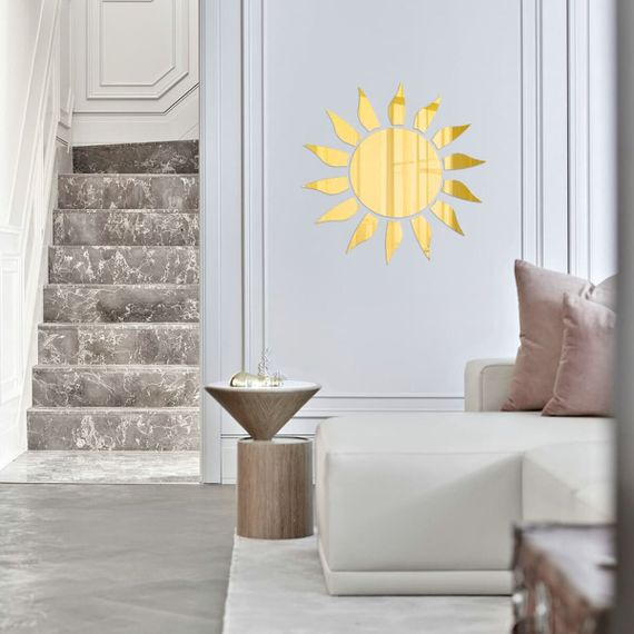 Дзеркальний декор акриловий самоклеючий золото,15шт (D) SW-00002502 | Зображення 4