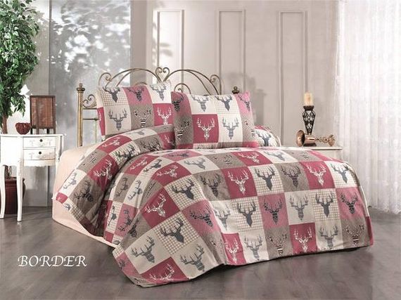 Постельное белье Belizza Border Фланель Евро размер