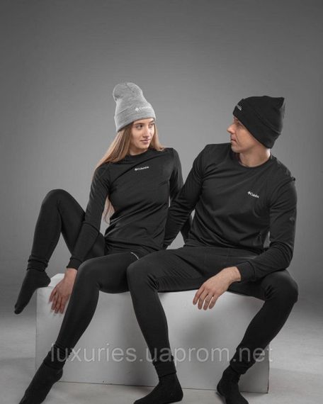 Комплект повсякденної термобілизни columbia з флісу для спорту та активного відпочинку для всієї родини. Чоловіча, L