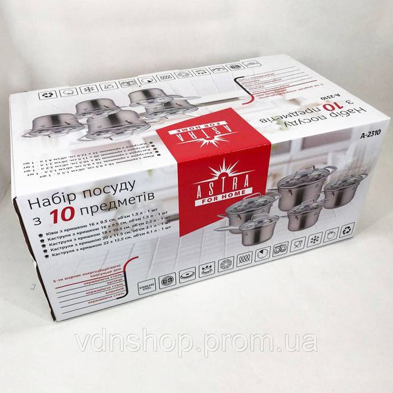 Набір каструль вищої якості, Набір посуду для електричних плит каструль для плит VQ-64 | Зображення 8